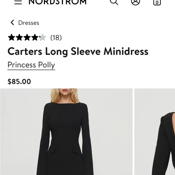 Princess Polly Classic Black Long Sleeve Dress - Picture 6 of 8